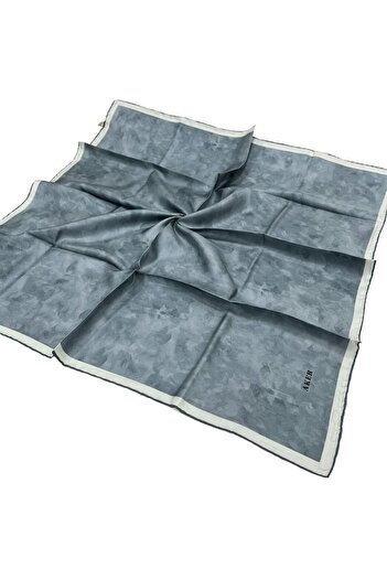 Aker Metallic Blue Twill Silk Scarf - 7208713 -925