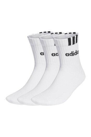 adidas Unisex Quarter Socken, 3er Pack - Cushioned 3S Linear, Logo, einfarbig