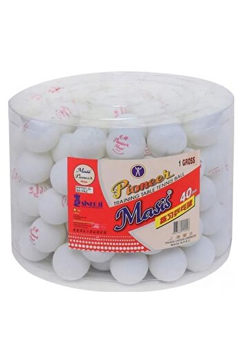 Pioneer Pioneer 40mm White Masis Pin Pon Ball - 144Pcs Ppt01-G