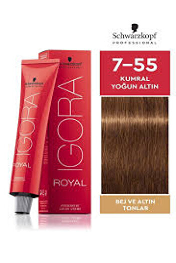 Igora Saç Boyası -royal 7-55 Kumral-yoğun Altın