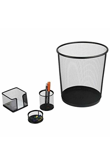 Globox Metal Office Set 4 Pieces Garbage K Stay Note Paper Clip Fx