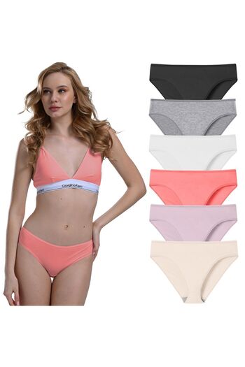 GIORGINA FERRI Lycra Box of 6 Premium Slip Panties Laura G-006 B