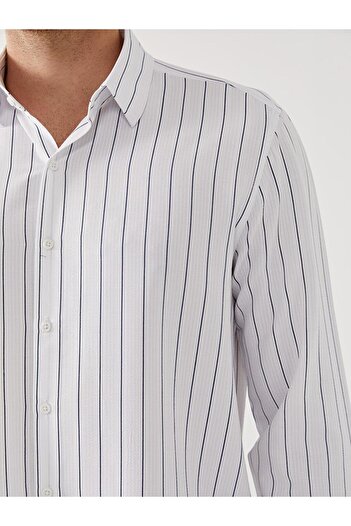 LC Waikiki LCW Vision Slim Fit Uzun Kollu Çizgili Erkek Gömlek