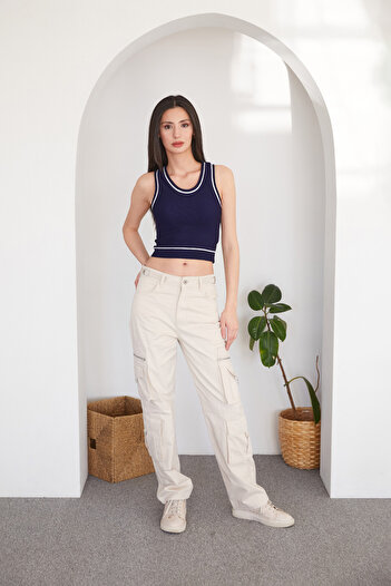 Fulla Moda Фитільова U-подібна горловина Боді