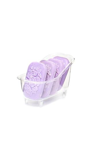 Missi Purple Soap Bathroom Set with Decorative Tub