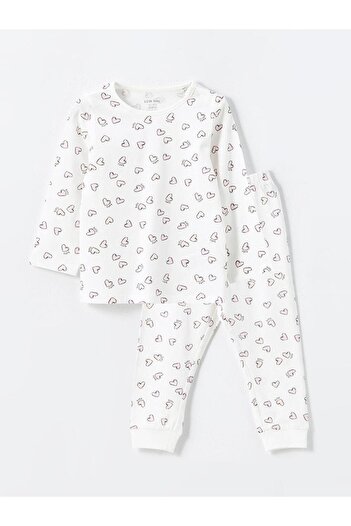 LC Waikiki LCW baby Crew Neck Printed Baby Girl Pajama Set
