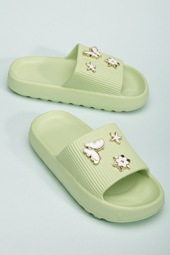 Slipcat Girls' Soelite Fruit Platform Slippers - Soft Summer Sea and Garden Out