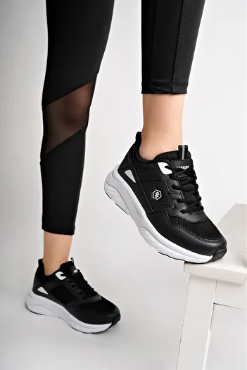McDark Women's Sneaker Black White Color Sports Shoes