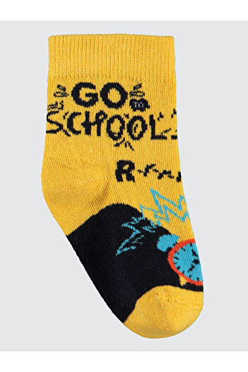 Civil Socks Erkek Çocuk Çorap 3-11 Yaş Sarı