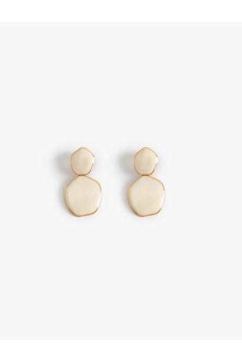 Koton Jewelled Geometric Earrings Zinc Alloy