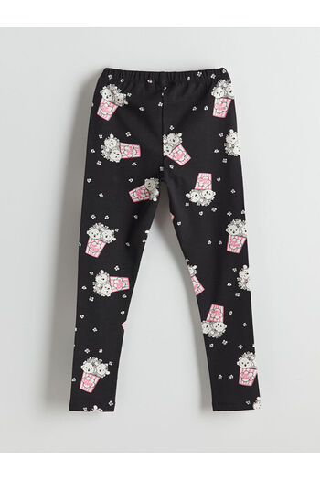 LC Waikiki Girl's Floral Tights with Elastic Waist