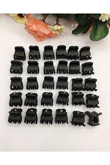 İNCİ AKSESUAR Unbreakable Matte Color Small Black Latch Buckle 30 Pieces