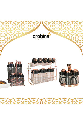 drobina Set of spice boxes, lubricants and salts black