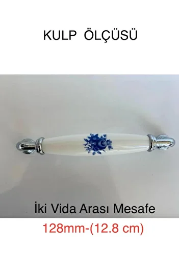 Porcellana Perla (12,8cm)-Capac din porțelan Sertar dulap Bucătărie Mobilier de baie Mâner Mâner Kulb Kulb-yakut128mm-STK3349