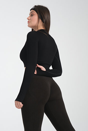 gymhams Gh-Oa Series Coffee Hip Gathered Push up Hip Shaping Seamless Lycra Fitness Women's Leggings