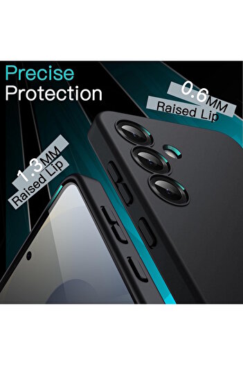 m.tk moveteck Galaxy S25 Plus Case with Camera Protruding Protection Soft Colorful Silicone Cover Matte Feel