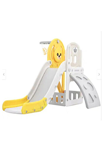 Babylove لوح انزلاق وتسلق على شكل بطة وحلقة كرة 186X109X100 سم باللون الأصفر 28-MYY-11Y