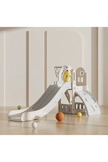Babylove لوح انزلاق وتسلق على شكل بطة وحلقة كرة 186X109X100 سم باللون الأخضر 28-MYY-13G