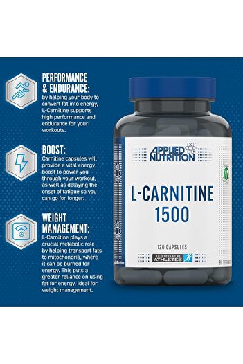 applied nutrition L Carnitine 1500, 120 Capsules