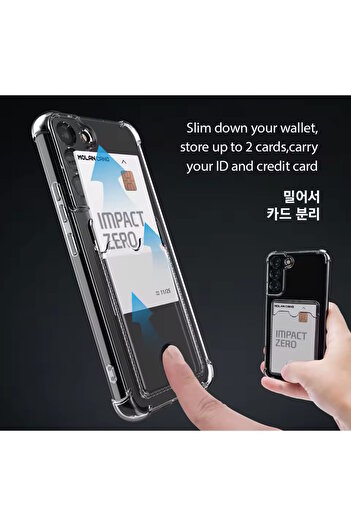 m.tk moveteck Redmi Note 14 Pro Plus Case Anti-Shock Transparent Silicone Cover with Corner Protection Card Holder Wallet