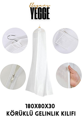 YEGGE Elegans Wedding Dress Cover - Gusseted Wedding Dress Protection and Carry Bag