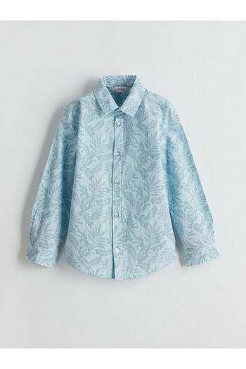 LC Waikiki Blue Patterned Boy's Shirt