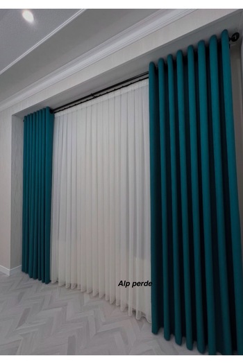 Alp Perde White Color Primary Quality Bamboo 1/3 Battery Iron Wireless Non-Writting Towel Curtain (Stick Battery)
