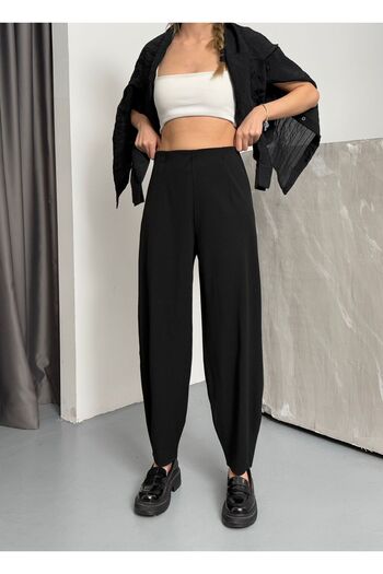 TunaBlogg Scuba Fabric Baggy Model Balloon Fabric Trousers