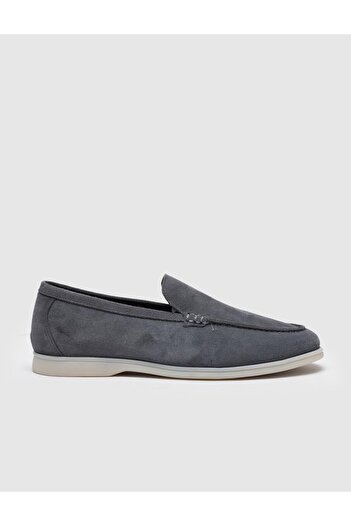 Cabani Men's Gray Suede Genuine Leather Casual Shoes