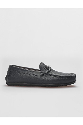 Cabani Ανδρικό Loafer με αγκράφα από γνήσιο δέρμα Navy Blue
