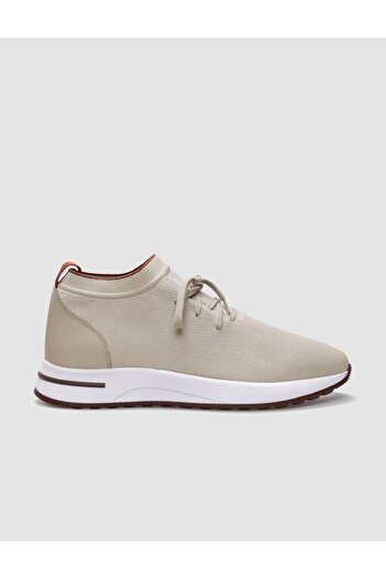 Cabani Knitwear Beige Lace-Up Men's Sports Shoes