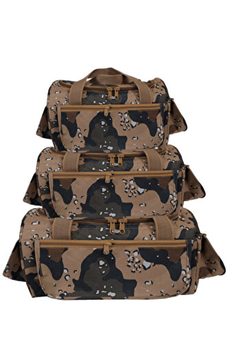 Generic Complete camping and outdoor travel bag set - Military - 3 pieces