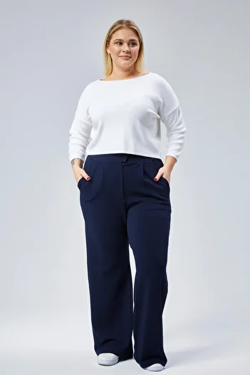 Symirna Pantaloni Palazzo oversize din Lycra pentru damă
