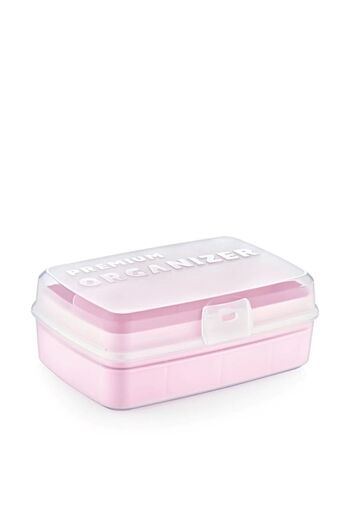 HOLLYHOME Premium Organized Box Sewing-Organizer Bead Storage Box 2L