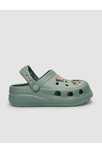 Cabani Green Eva Women's Slippers - Stone Detailed Snx