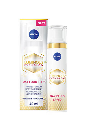 NIVEA Luminous 630 Even Glow Face Day Fluid With SPF 50 Clear 40ml