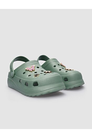 Cabani Green Eva Women's Slippers - Stone Detailed Snx