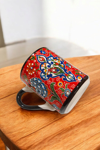 Salizera Ceramic Mug Cup with Tile Motif-Hand Made