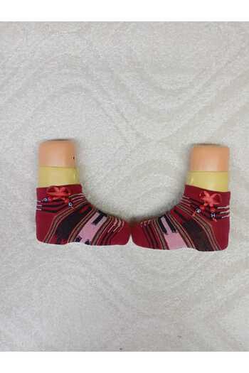 LABELLA COLLECTİON Girl's Beaded Monk Botty Socks
