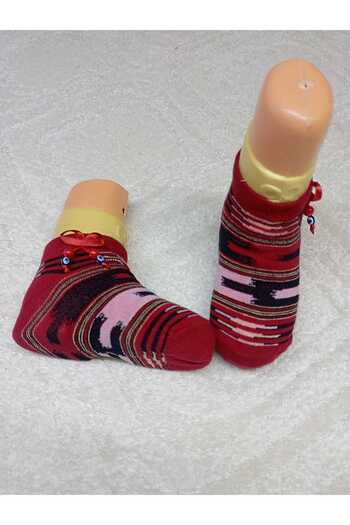 LABELLA COLLECTİON Girl's Beaded Monk Botty Socks