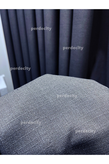 PERDECITY Natural Linen Background Curtain Single Wing (No Pleats) Straight Sewing