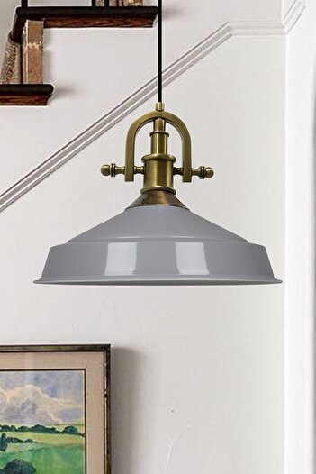 Bamyum Asletl-Marine Industrial Vintage Hängelampe 40 cm, Grau Metall Pendelleuchte