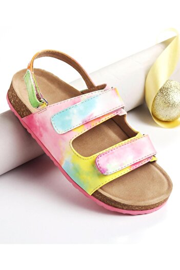 Pine kids Pine Kids Sandals with Velcro Closure - Blue/Pink/Yellow
