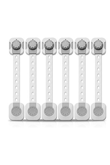 Primo Plus 6pcs Baby Safety Lock Child Safety locks Multi-Functional Adjustable Double Button Baby