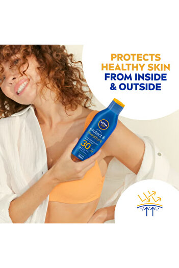 NIVEA SUN Protect & Moisture Sun Lotion, UVA & UVB Protection, SPF 30 Blue 200ml