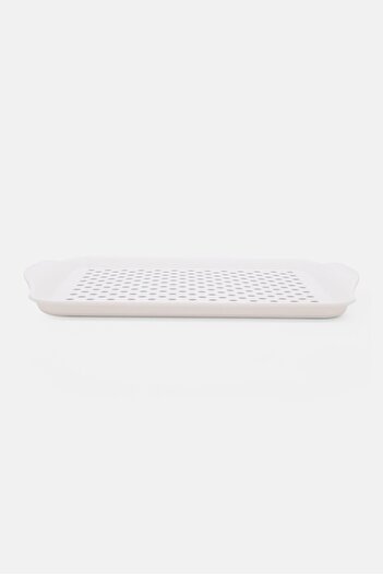 Oggi Corporation Plastic Serving Tray 44 x 29 cm, White