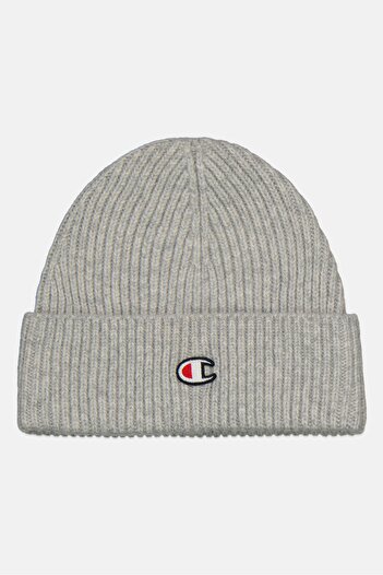 Champion Men Brand Logo Beanie, Grey