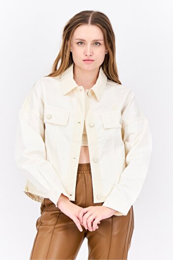 adidas Women Sportswear Fit Long Sleeve Outdoor Jacket, Cream