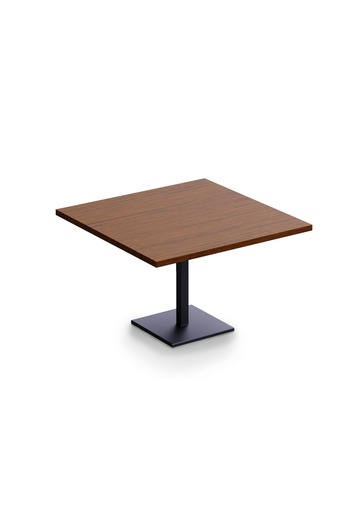Mahmayi Ristoran Bar Table Square Base - 4 Seater Cocktail Bistro Table for Pub - Dark Walnut