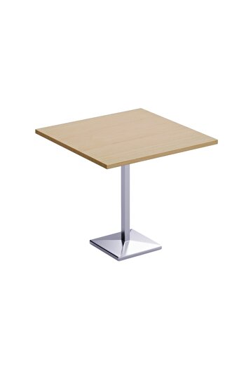 Mahmayi Bar Table Square Base 4 Seater Cocktail Bistro Table for Pub_Oak